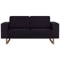 Ensemble de canapé 2 pcs Tissu Noir