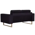 Ensemble de canapé 2 pcs Tissu Noir
