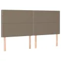 cadre de lit et matelas et LED Taupe 200x200cm Tissu