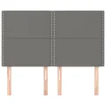Têtes de lit 4 pcs Gris foncé 72x5x78/88 cm Tissu