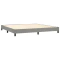 cadre de lit et matelas Gris clair 200x200cm Velours