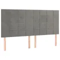cadre de lit et matelas Gris clair 200x200cm Velours