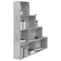 Bibliothèque/Séparateur de pièce Gris béton 155x24x160 cm