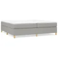 cadre de lit Gris clair 200x200 cm Tissu