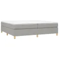 cadre de lit Gris clair 200x200 cm Tissu