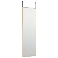 Miroir de porte Doré 30x100 cm Verre et aluminium