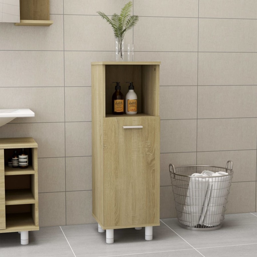 Armoire de salle de bain Chêne sonoma 30x30x95 cm Aggloméré