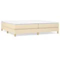 cadre de lit Crème 200x200 cm Tissu