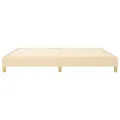 cadre de lit Crème 200x200 cm Tissu