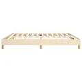 cadre de lit Crème 200x200 cm Tissu