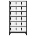 Armoire à casiers Anthracite et blanc 90x40x180 cm Acier