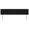 Tête de lit avec oreilles Noir 203x16x78/88 cm Velours