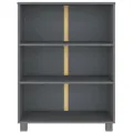 Bibliothèque HAMAR Gris foncé 85x35x112 cm Bois de pin massif
