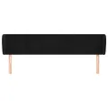 Tête de lit avec oreilles Noir 203x23x78/88 cm Velours