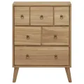 Commode 56x30x80 cm Bois massif de teck