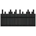 Tête de lit murale Noir 166x3x80 cm Bois massif de pin