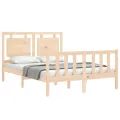 Cadre de lit avec tête de lit 140x190 cm bois massif