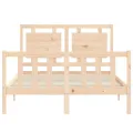 Cadre de lit avec tête de lit 140x190 cm bois massif