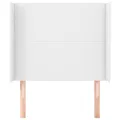 Tête de lit avec oreilles Blanc 103x16x118/128 cm Similicuir