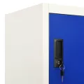 Armoire à casiers Gris et bleu 90x40x180 cm Acier