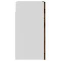 Armoire en verre suspendue Chêne fumé 40x31x60 cm