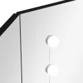 Coiffeuse d'angle avec LED Noir 111x54x141,5 cm