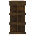 Table de bar et étagère de rangement Chêne fumé 100x50x101,5 cm