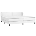 cadre de lit avec matelas Blanc 200x200cm Similicuir
