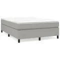 cadre de lit Gris clair 140x190 cm Tissu
