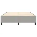 cadre de lit Gris clair 140x190 cm Tissu