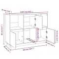 Buffet 110,5x35x80 cm Bois massif de pin