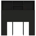 Armoire de tête de lit Noir 100x19x103,5 cm