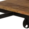 Bureau avec tabouret pliant Bois de manguier massif 115x50x76cm