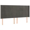 cadre de lit matelas et LED Gris foncé 200x200 cm