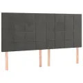 Têtes de lit 4 pcs Gris foncé 100x5x78/88 cm Velours