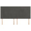 Têtes de lit 4 pcs Gris foncé 100x5x78/88 cm Velours