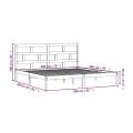 Cadre de lit Blanc Bois de pin massif 200x200 cm
