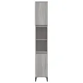 Armoire de bain sonoma gris 30x30x190 cm bois d'ingénierie