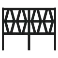 Tête de lit Noir 146x4x100 cm Bois massif de pin