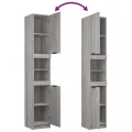 Armoire de bain Sonoma gris 32x34x188,5 cm Bois d'ingénierie