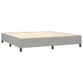 cadre de lit et matelas et LED Gris clair 200x200 cm