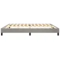 cadre de lit Gris clair 200x200 cm Velours