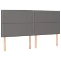 Têtes de lit 4 pcs Gris 100x5x78/88 cm Similicuir