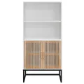Buffet blanc 60x35x125 cm bois d'ingénierie