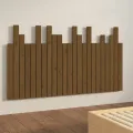 Tête de lit murale Marron miel 146,5x3x80 cm Bois massif de pin