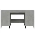 Bureau Gris béton 140x50x75 cm Bois d'ingénierie