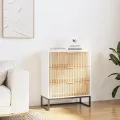 Buffet blanc 60x30x75 cm bois d'ingénierie