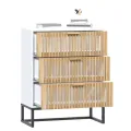 Buffet blanc 60x30x75 cm bois d'ingénierie