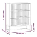 Buffet blanc 60x30x75 cm bois d'ingénierie