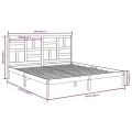 Cadre de lit Blanc Bois massif 200x200 cm